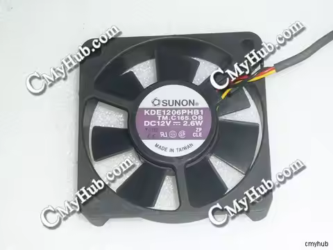 For SUNON KDE1206PHB1 TM.C165.OB DC12V 2.6W 6015 6CM 60mm 60X60X15mm 3Pin Cooling Fan