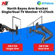 North Bayou Single Dual Arm Bracket TV Monitor 17-27inch NB-F120 NB-F160