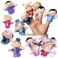 6 Pcs/ set Story Finger Puppets Toy 6 People Family Members Educational Toys for Children Kids Birthday Christmas Gifts