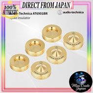 Audio-Technica AT6901BR Spike Insulator, Set of 6, Brass Material, Gold Plated, Spike Base Sold Sepa