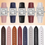 Substitute Cartier tank watch strap female leather London solo Kalibo small square watch leather watch strap male