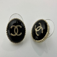 Chanel A17金屬樹脂cc logo耳環