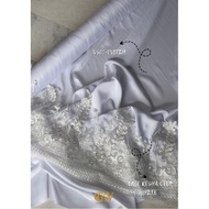 Kain Putih Satin Silk Baju Pengantin Wanita Perempuan SET LACE RESHA