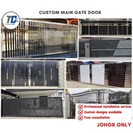 Customize Main Gate Autogate Installation Service Pintu Pagar Rumah Siap Pasang # stainless steel al