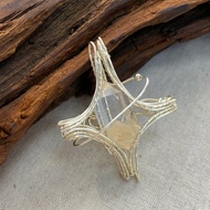 【黃兔毛水晶】雙尖形晶柱吊飾項鍊 / 天然石 水晶 手作 招財