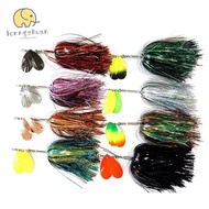 LONNGUVO Bucktail Spinner Bait, 45g Bright silk Fishing Spinner Bait, Musky Bucktail Spinner Design 
