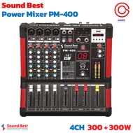 Power Mixer Soundbest PM-400 เพาเวอร์มิกซ์เซอร์ 300x2 วัตต์ 4 ช่อง Sound Best PM-400 4CH 300Wx2
