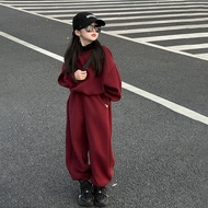 YADOU ชุดสองชิ้นแนวสปอร์ตลำลองของผู้หญิงสำหรับฤดูใบไม้ร่วงชุดและสะดวกสบายมีสไตล์