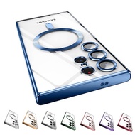 Plating Transparent Case  for Samsung A16 A06 A55 A35 A15 S24 S23 Ultra S24ultra S23ultra S22 Plus S
