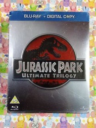 侏羅紀公園 第1集至第3集 Jurassic Park Ultimate Trilogy 英國版 全區碼 全新未開 3碟裝 英語 中文字幕 藍光 blu-ray
