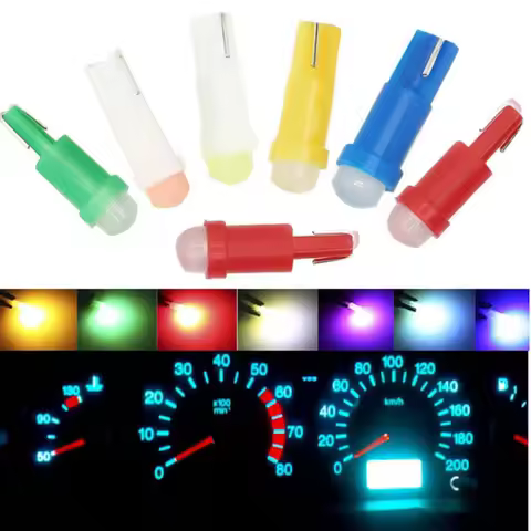 10/20 Pcs T5 1 Led DC12V Ceramic Dashboard Gauge Instrument Ceramic Car Auto Side Wedge Light Lamp B