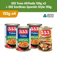 555 Tuna Afritada 155g Pack of 3 + 555 Sardines Spanish Style 155g