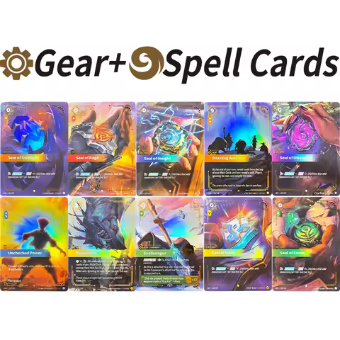 Riftbound Gear Spell OGN SFD Game Foil cards Anim Textured Cards Unchecked Power Seal of Discord/Foc