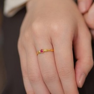 紅寶石18K裝飾戒指 羅馬式風格