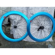 wheelset sepeda fixie 700c tinggi velk 6cm model rem torpedo