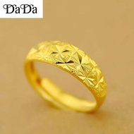 Cincin emas titanium cop 916 original indian gold pawnable rings lucky starry couples wedding jewelr