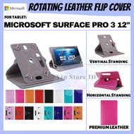 Microsoft SURFACE PRO 3 12 INCH ROTATE FLIP BOOK COVER CASE CASING FLIPCASE