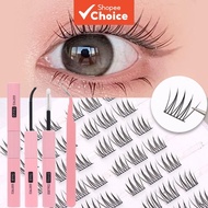 Lash Clusters Manga Lash Extension Kit Curly  Cluster Eyelash Extensions Natural Lash with Bond and 