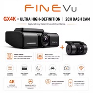 FINEVU - (GX4K) 2 Channel 4K UHD Dashcam Set *Free 32GB SD Card