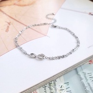 無限infinity。白鋼腳鍊   不怕水不變色防過敏