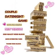 Stacking-tower game,Block tower game for dating,Gift for Friend,Best Game for Party.Date Night.（Vale