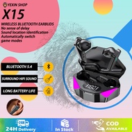 TWS X15 Wireless Earphones HIFI Bluetooth ANC Earbuds Low Latency Gaming Headset