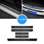 HUGO Dán Cửa Ô Tô Miếng Dán Cốp Xe Sợi Carbon Phụ Kiện Ô Tô Cho Hyundai Creta Accent Kona I10 Elantr