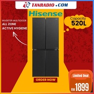 Hisense 510L 520L Inverter Side By Side Multidoor Fridge 4 Door Refrigerator Peti Sejuk 4 Pintu 冰箱