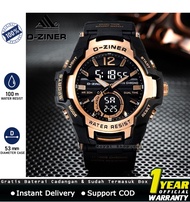 D-ZINER 8253 RS / Jam Tangan Dziner Dual Time / Jam Tangan Sport Pria / Jam Tangan Dziner Tahan Air / Bisa Untuk Berenang
