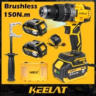 KEELAT KCD014S Professional Cordless Impact Drill Kit MT Drill Cordless Drill 150NM Heavy Duty Hamme