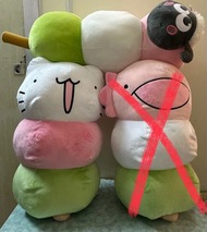 (留意描述) KARAMERU 六角恐龍暴躁蠑螈(已售出) Shaun the Sheep 羊咩咩可愛卡通貓貓咪糰子大公仔三色串串丸子