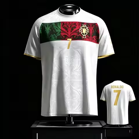 2026 new football T-shirt Portugal team men's and women's sports casual fashion top commemorative ed