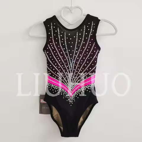 LIUHUO Girls Gymnastics Leotards Spandex Women Dance Women Competition Suit BD9213