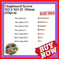 Chipboard Screw M3.5 / M4 12-50mm (50pcs) / Nails / Paku