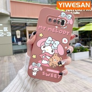 YIWESAN ปลอกสำหรับ Samsung Galaxy Note 8 Note8 Note9 Note9 เคสกรณีการ์ตูนหวาน Melody แบบกันกระแทกตารางขอบ Softcase ซิลิโคนปลอกเต็มปกกล้องกรณีการป้องกัน