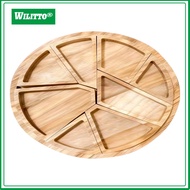 Elegant Appetizer Tray Multi-compartment Serving Board Wooden Serving Tray with 8 Removable Dividers