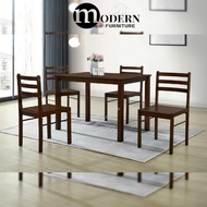 Dining Set- Meja Makan + Kerusi/Dining Table/Dining Chair- RH7006T + RH168C (Colour: Wenge / Dirty O