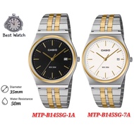 Casio General MTP-B145SG Silver Stainless Steel Band Men Watch - MTP-B145D
