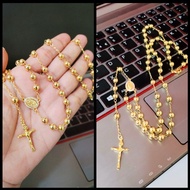 10K Pure GOLD Unisex ROSARY NECKLACE for Religious Activitiy 10k gold necklace gold chain necklace