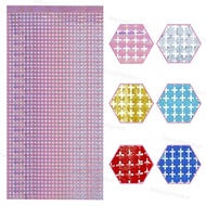 2X1M Square Tinsel Foil Fringe Curtains Laser Streamers Foil Fringe Backdrop Curtain for Birthday We