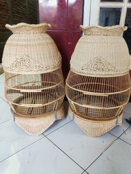 Sangkar Perkutut Anyaman Rotan Model Jambu Tebok Lepas