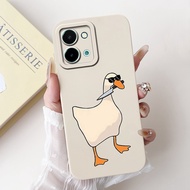 สำหรับ Vivo Y28 4G เคส V2352หรูหราแฟชั่นลูกกวาดเพ้นท์ปก6.68 เคสโทรศัพท์สีด้าน TPU นิ่มสำหรับ Vivo Y2