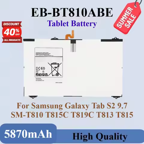 High Quality EB-BT810ABE 3.85V 5870mAh Tablet Battery For Samsung Galaxy Tab S2 9.7 SM-T810 T815C T8