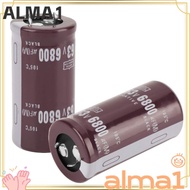 ALA 2pcs Electrolytic Capacitor Set, Electronic Component Kit Capacitor Component, Long Life Aluminum 25 × 50mm 63V 6800uF