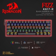 REDRAGON Redagon Mechanical Gaming Keyboard 60% BLACK RAINBOW FIZZ - K617-R