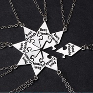 8-Piece Set Sisters Best Friends Good Friends Necklace Friendship Letter BFF Pendant Necklace Fashio