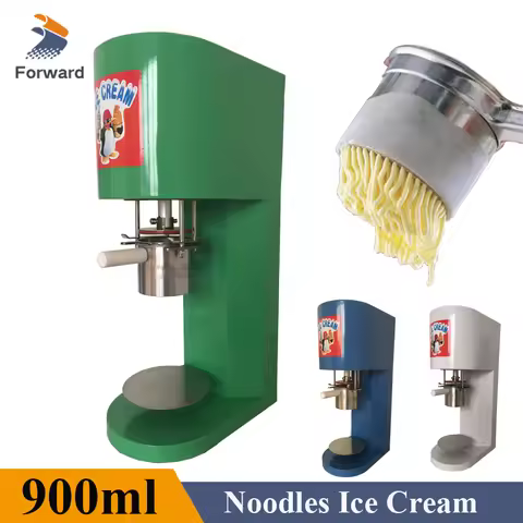Ice Cream Noodles Shape Squeezing Machine Gelato Spaghetti Forming Machine Hard Ice Cream Dispenser 