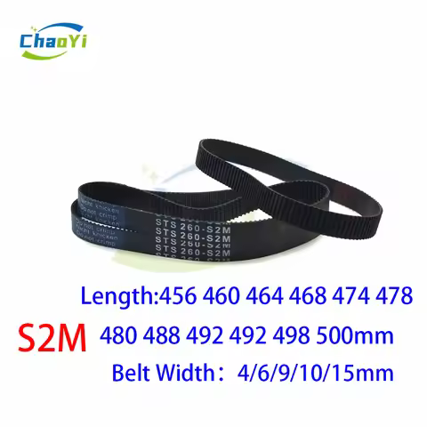 S2M Rubber Timing Belt Length 456 460 464 468 474 478 480 488 492 492 498 500mm Width 4/6/9/10/15mm
