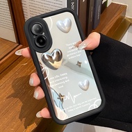 HP Phone Case For Realme C67 Realme 12 Lite Case Luxury platinum heart Cesing Case Not easy to yello