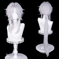 NEGHU Lanyu Honkai Star Rail Gepard Landau วิกผมสังเคราะห์ผมบลอนด์ตรงสั้นวิกผมคอสเพลย์เกมสีเหลืองสำห